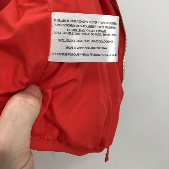 Woolrich Women’s Duck Down Puffer Vest Full Zip Insulated Pockets Red Size Med - Picture 3 of 6